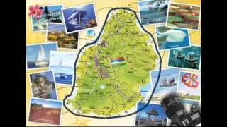 Map animation showing route taken by Les on his Mauritius Paddling adventure