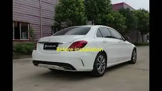 How to install Carbon Fiber Rear Diffuser for 2015+ Mercedes W205 C43 C63 C250 C200 C300 C400