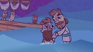 Jezus loopt over het water