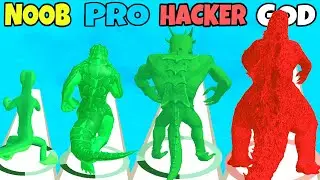 NOOB vs PRO vs HACKER vs GOD in Kaiju vs. Crowd