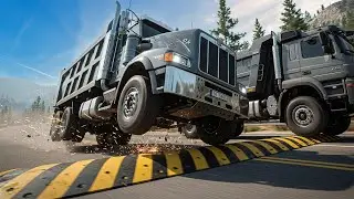 Cars vs Massive Speed Bumps – BeamNG.Drive  #beamngdrive #beamng #4k