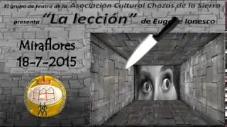 LA LECCIÓN - Autor: Eugêne Ionesco