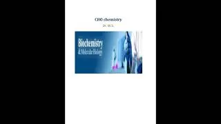 CHO Chemistry Session 1