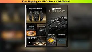 ATTACK SHARK R5 Ultra Carbon Fiber Wireless Gaming Mouse, PixArt PAW3950MAX Gaming Sensor,
