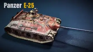 Brush painted-Panzer E-25-1/72-Pegasus-tank model