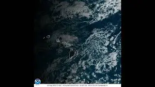 Hawaii from Space 🌋 September 3 2022 GOES-West Hawaii GeoColor Timelapse