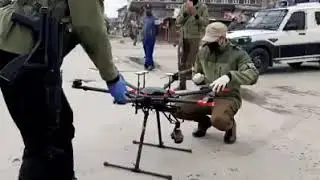 J&K police using High tech drone for surveillance and aerial announcement