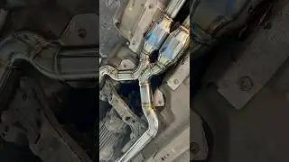 Изготовили новый выхлоп на Форд Мустанг #automobile #custom #сварка #ford #mustang #drift