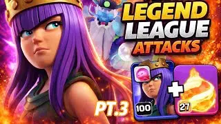 Legend Attacks December Season Meteor Golem+Queen Charge Fireball With Army Link+3 difensive bases