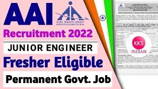 AAI Recruitment 2022 | Fresher Eligible | AAI Junior Assistant Recruitment Vacancy 2022 @KKSINDIAN