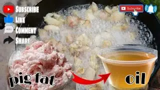 HOW TO MAKE OIL/LARD(PIG OIL)SIMPLE AND EASY #oil #easy #cooking #cookingathome
