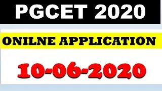 PGCET 2020:ONLINE APPLICATION STARTED | CHECK HERE