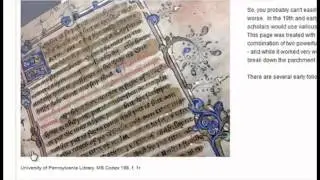 Rare Book School at Penn Lightning Sessions - Eileen Bentsen, Ms Codex 198