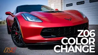 Color Change on a Corvette Z06 - KPMF Titanium
