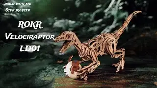 ROKR Velociraptor Mechanical 3D Wooden Puzzle LD01 | Step-by-step @Robotime