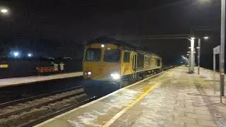 Class 66 number 744 'Crossrail' in GBRF livery seen at Bushey station