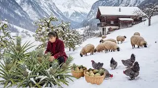 TIMELAPSE -- Harvesting Pineapples, Jackfruit in Winter & Livestock and Traditional Home Cooking
