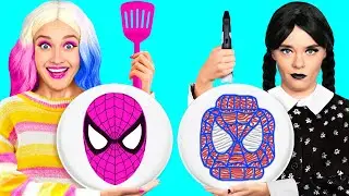 Fantastic 3d Pen vs Pancake Art Challenge with Wednesday Addams | Funny Challenges by Fun Fun