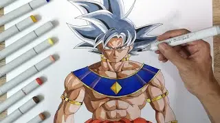How to draw​ Goku MASTERED​ Ultra​Instinct​|God of Destruction