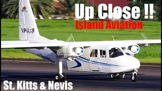 Up Close !! Full Back Track | Trans Anguilla Airways BN2 Islander | St. Kitts - Anguilla
