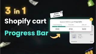 Shopify Cart PROGRESS BAR setup (2026) | Boost Cart Value with Progress Bar