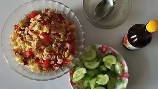 Bell pepper fried rice is incredibly delicious.