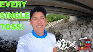 Magnet fishing under a late 1800's railroad bridge! #magnetfishing