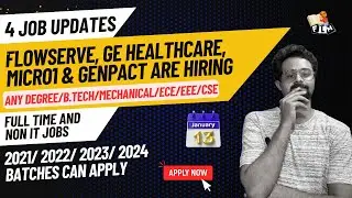 4 Latest Job Updates : Flowserve, GE Healthcare, Micro1 & Genpact are Hiring Freshers | FLM