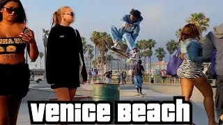Venice to Santa Monica Sunset Ride 🌇 | Roller Disco, Techno Vibes & Skatepark Action