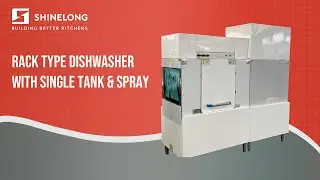 Industrial Rack Type Dishwasher With Single Tank & Spray-SHINELONG