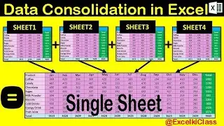DATA CONSOLIDATION IN EXCEL  - #msexcel #excel