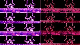 TWO NEON OUTLINE COLORS IN HICKORY DICKORY DOCK EFFECTS!!