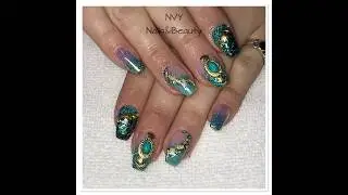 under the sea nails|mermaid nails|acrylic nails