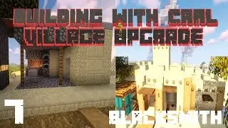 Minecraft. How to upgrade a desert Blacksmith.  Epic automatic furnace array.