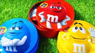 Satisfying M&M&rsquo;s ASMR 💖 Colorful Candy & Toy Surprises in Glossy Boxes