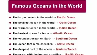 Famous ocean in the world||general knowledge||competitive exams||GK||the largest ocean in the world|
