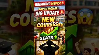 NIPER Seats Increased 😱#nipermohali #niperjee #gpat2026 #bpharm #gpat #pharmapathwithpawan