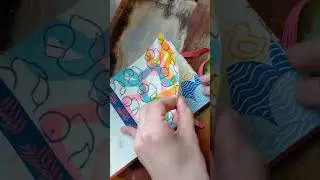 Mini block print sketchbook walkthrough #blockprint #stamping #printmaking