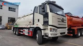 FAW J6P/J6L 6x4 12000L-18000Liters Vacuum Septic tank Sewer Cleaning Suction Truck for Municipal Use