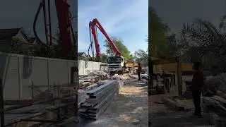 Pouring concrete for ground beam and slab of rent house #siteoffice #electrician #house IMG 2248