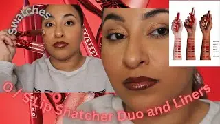 NEW!! ONE SIZE LIP SNATCHER HYDRATING LIQUID LIPSTICK AND LIP GLOSS DUO + LINERS | SWATCHES