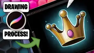 CROWN EMOTE | Drawing Process [ in PROCREATE ]