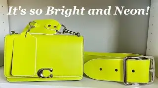 NEW! Coach Bandit Shoulder Bag in Neon Yellow