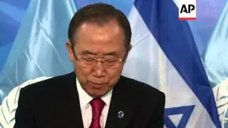 Palestinian PM urges donors to honour their pledges to help rebuild Gaza Strip; Ban and Netanyahu co