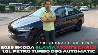 2025 skoda SLAVIA anniversary edition MONTE CARLO 1.5L petrol turbo DSG automatic Deep Black color
