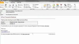 Email Encryption - How To Preset a RPost Decryption Email Password