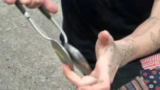 Playing Spoons with Abby the Spoon Lady (close up 2009)