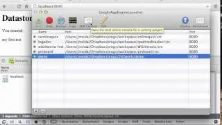 Google App Engine Datastore Tutorial