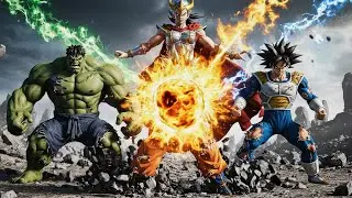 Unexpected Team-Up: Frieza Is Destroying the City | Hulk, Marvel, and Dragon Ball Join Forces to…