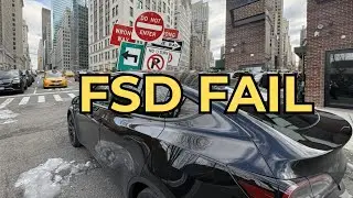 FSD 14.2.2.4 FAIL in NYC | Wall Street ➝ Dumbo Disaster
